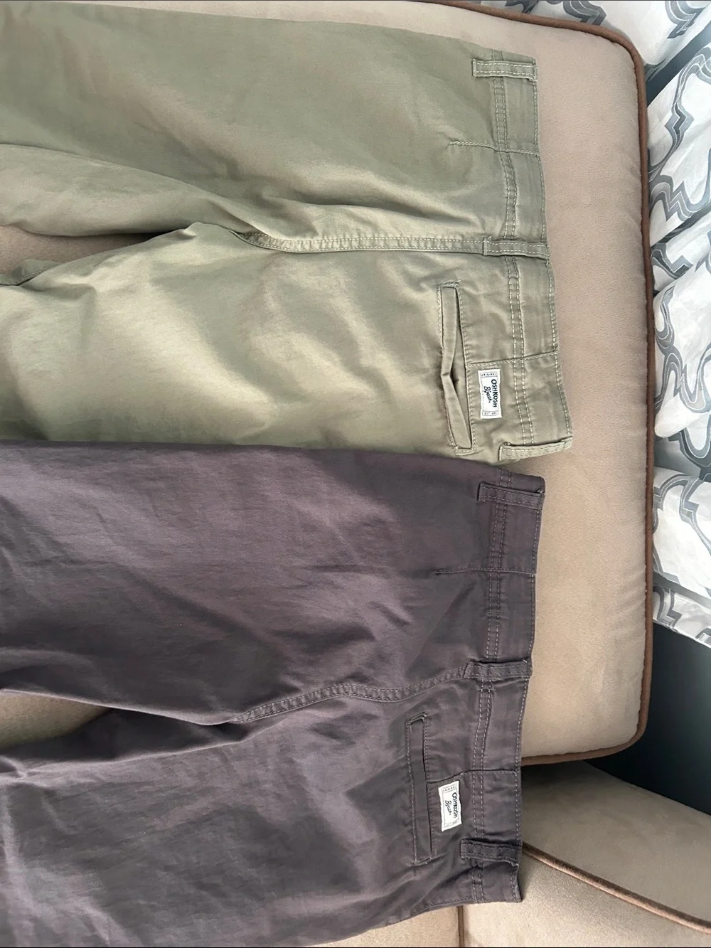 OshKosh B'gosh Boys' Chino Pants in Olive Green and Charcoal